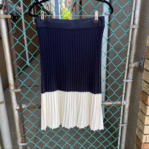 Ann Taylor Pleated Two-Tone Skirt S - Picture 8 of 12